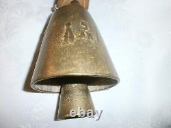 Antique Primitive Old Bulgarian Brass Ring Bell Cow Sheep Goat