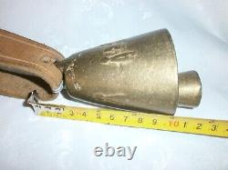 Antique Primitive Old Bulgarian Brass Ring Bell Cow Sheep Goat