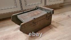 Antique Primitive Old Green Grey Paint Pa Farmhouse Mini Childs Sled L Mueller