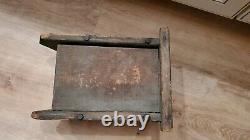 Antique Primitive Old Green Grey Paint Pa Farmhouse Mini Childs Sled L Mueller