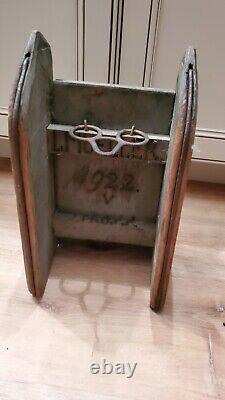 Antique Primitive Old Green Grey Paint Pa Farmhouse Mini Childs Sled L Mueller