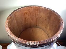 Antique Primitive R. C. W withAnchor Logo Wooden Old Farm Market MEASURE BUCKET 478