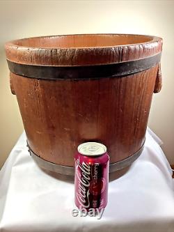 Antique Primitive R. C. W withAnchor Logo Wooden Old Farm Market MEASURE BUCKET 478