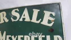 Antique Real Estate Metal Sign Vintage Green Old Collectible 20