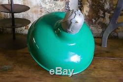 Antique Revere Harp Green Porcelain Gas Station Pole Light Shade Sinclair Old