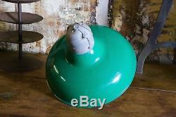 Antique Revere Harp Green Porcelain Gas Station Pole Light Shade Sinclair Old