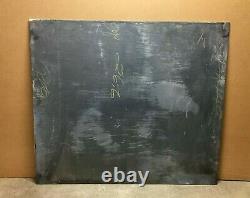 Antique School House Slate Chalkboard Slab 48x55 Vintage Menu Sign Old 176-22B