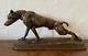 Antique Sculpture Bronze Dog Chien Et. Fremiet France Sign Patina Rare Old 19th