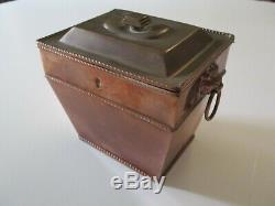 Antique Signed Casket Metal Sculpture Chest Box Chop Marks Or Hallmarks Old Deco