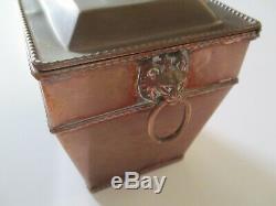 Antique Signed Casket Metal Sculpture Chest Box Chop Marks Or Hallmarks Old Deco