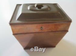 Antique Signed Casket Metal Sculpture Chest Box Chop Marks Or Hallmarks Old Deco