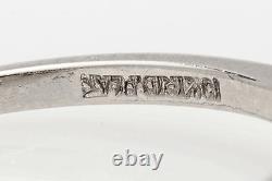 Antique Signed Peacock 1930s $9000 1.15ct Old Euro Diamond Platinum Wedding Ring