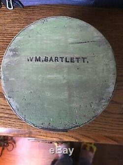 Antique Signed Small Pantry Box. Old Green Paint