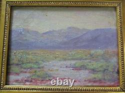 Antique Small Gem California Impressionist Painting Landscape Mystery Desert Old