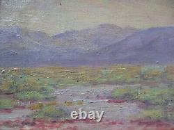 Antique Small Gem California Impressionist Painting Landscape Mystery Desert Old