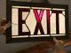Antique Stained Glass Exit Sign From Old School In Wa