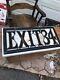 Antique Stained Glass Exit Sign From Old Theater Building C1930