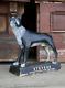 Antique Store Counter Display Paper Mache Stevens Dog Food Sign Vintage Old
