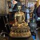 Antique Tibetan Bronze Buddha 24 Inches Tall Signed Old