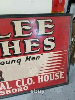 Antique Very Rare Sign 1940s Curlee Clothes 70-80 Years Old Vintage Collectibles