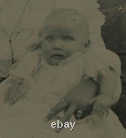Antique Victorian Unusual Pose Two Finger Peace Sign Oddity Old Tintype Photo