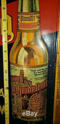 Antique Vintage BLATZ Drink Old Heidelberg BEER SIGN form # 128 very rare