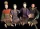 Antique Vintage Chinese Opera Dolls Very Old Collection Of 4 Signed