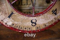 Antique Vintage Gambling Wheel Wood Carnival Game Sign circus roulette 1930s old