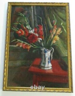 Antique Vintage Impressionist Oil Painting Still Life Signed Mystery Artist Old