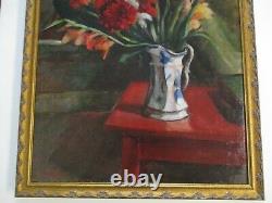 Antique Vintage Impressionist Oil Painting Still Life Signed Mystery Artist Old