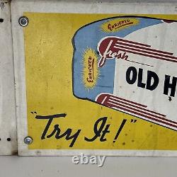 Antique Vintage Old Home Bread Metal Store Sign
