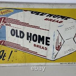 Antique Vintage Old Home Bread Metal Store Sign