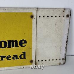 Antique Vintage Old Home Bread Metal Store Sign
