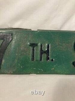 Antique/Vintage/Old Original Street Sign S. 17th St Heavy Metal