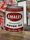 Antique Vintage Old Style Amalie Oil Can Gas Service Sign