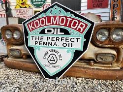 Antique Vintage Old Style Cities Service KOOLMOTOR sign! 40