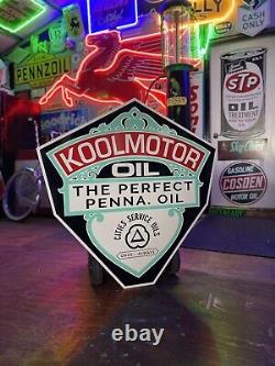 Antique Vintage Old Style Cities Service KOOLMOTOR sign! 40