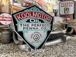 Antique Vintage Old Style Cities Service KOOLMOTOR sign! 40