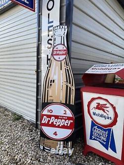 Antique Vintage Old Style Dr. Pepper Bottle Sign 68