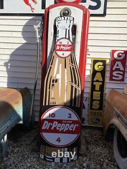 Antique Vintage Old Style Dr. Pepper Bottle Sign 68