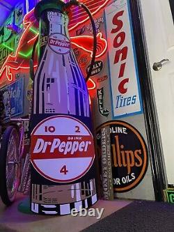 Antique Vintage Old Style Dr. Pepper Bottle Sign 68