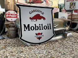 Antique Vintage Old Style Gargoyle Mobil oil Service Station Sign 40