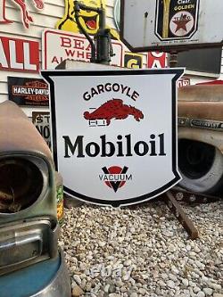 Antique Vintage Old Style Gargoyle Mobil oil Service Station Sign 40