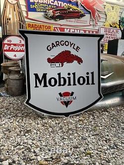 Antique Vintage Old Style Gargoyle Mobil oil Service Station Sign 40