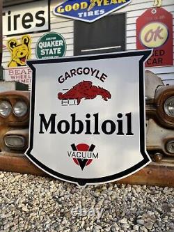 Antique Vintage Old Style Gargoyle Mobil oil Service Station Sign 40