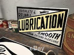 Antique Vintage Old Style Gas Oil Ford Lubrication Sign Blemish Bundle #14