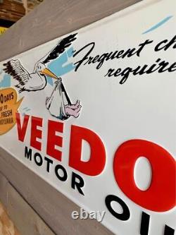 Antique Vintage Old Style Gas Oil Veedol Metal Sign CHOOSE 1