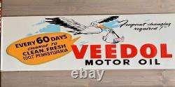 Antique Vintage Old Style Gas Oil Veedol Metal Sign CHOOSE 1