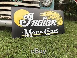 Antique Vintage Old Style Indian Motorcycles Sign