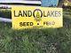 Antique Vintage Old Style Land O Lakes Farm Seed Feed Sign